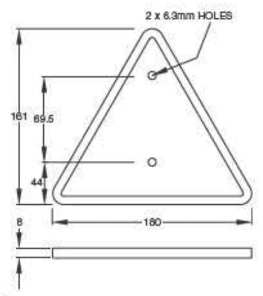 Britax Triangle Reflectors | Screw-In | 180mm - LD