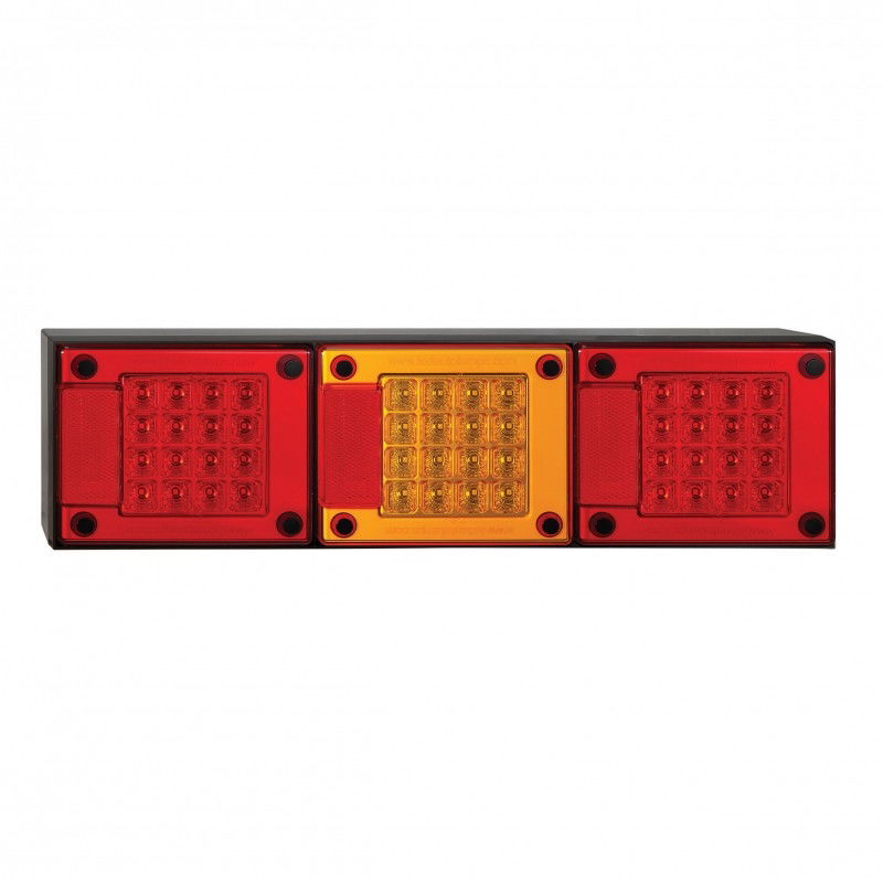 LED Autolamps 460 Series Triple 12/24V LED Rear Combination Light | 460mm | Left/Right | S/T/I w/ Fog - [460FARM]