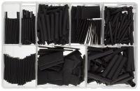 Assorted Heat Shrink Tubing 2:1 | Black | Sizes 1.6-19.1mm | Box of 360 - [1023.DB23]