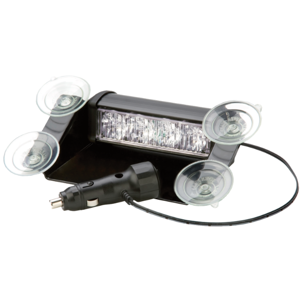 ECCO 3611 Dash Mount LED Strobe Warning Light | White | 4 LED | R10 - [3611C]