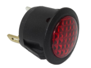 Push-Fit LED Warning Lights | Ø20mm Hole | Red | 12V | Spade Terminal | Pack of 1 - [210.071]