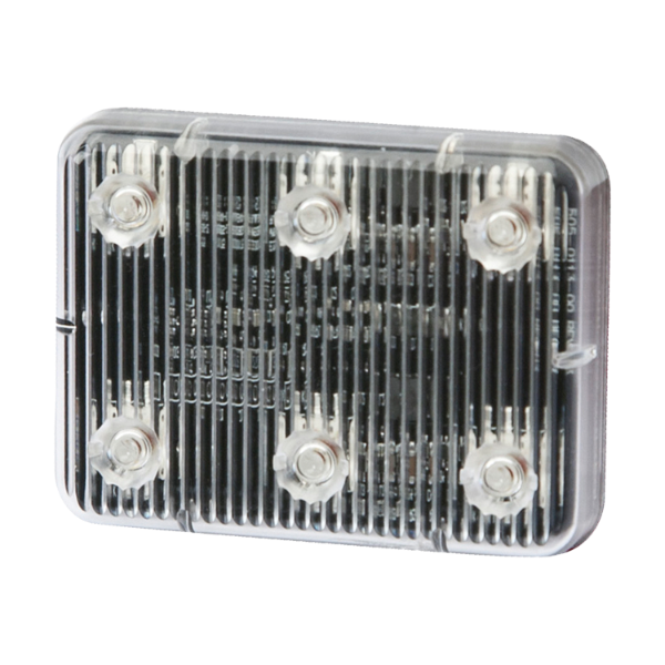ECCO Stick-A-LED Series Rectangular Blue (R10) 6-LED Strobe Warning Light | 12/24V | Pack of 1 - [ED0004B]