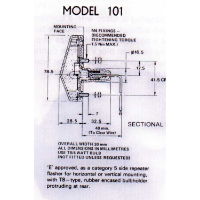 Rubbolite M101 Series Side Indicator Lamp | Fly Lead - [101/01/00]