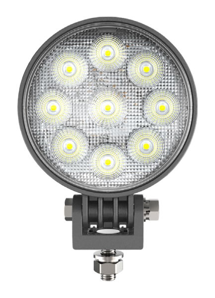 DBG 9-LED Round Work Light | Flood Beam | 3650lm | Fly Lead - [711.057]