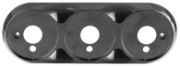 LED Autolamps 82 Series TRIPLE Lamp BLACK Surface Mount Bracket - [82B3B]