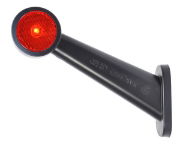 WAS W21.3RR LH LED End-Outline Marker w/ Reflex | 60° Stalk | 2 Screw Mount | Fly Lead [633L/I]