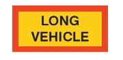 DBG Type 5 Vehicle Marker Board | R70 | 'Long Vehicle' | Aluminium | 525x250mm | Pack of 2 - [350.1006]