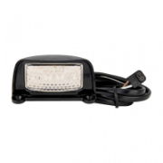 LED Autolamps 35 Series LED Number Plate Light | Fly Lead (2-pin Connector) | Black Bezel - [35BLME-1P]