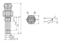 COBO 2M02B002.01 M14 x 1.5 Temperature Sensor with Thermal Switch 12/24V