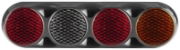 LED Autolamps 82 Series Quad 12/24V LED Rear Combination Light | 372mm | Black | S/T/I w/ Reverse & Fog - [82BFWRAM]