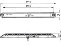 PROPLAST 40 026 003 PRO-CAN XL Series 252mm LED Front Position Lamp [Fly Lead] 24V