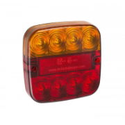 LED Autolamps 99 Series 12/24V Square LED Rear Combination Lights w/ Reflex | 107mm