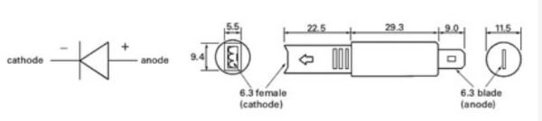 Durite 10A Universal Inline Diode 50V DC - Pack of 10 - [0-834-10]