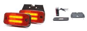 WAS W158 LED Rear (Red) Marker Light (Reflex) w/ Bracket | Fly Lead + Superseal - [1139SS]