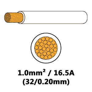 DBG Single Core Thin Wall Automotive Cable | 1.0mm² | 16.5A | White | 100m - [540.4102HT/100W]