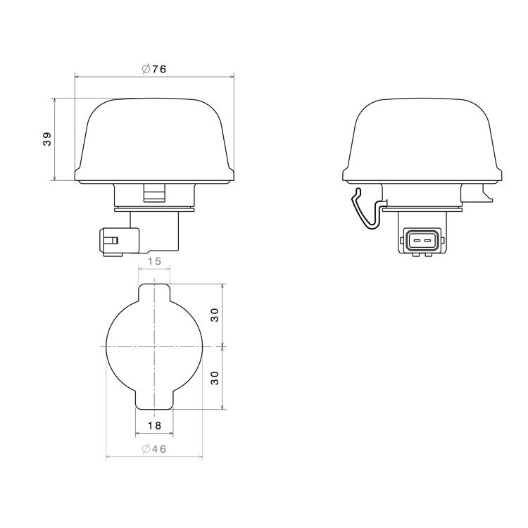 FER 02-4169 76mm LED Side INDICATOR Light 24V