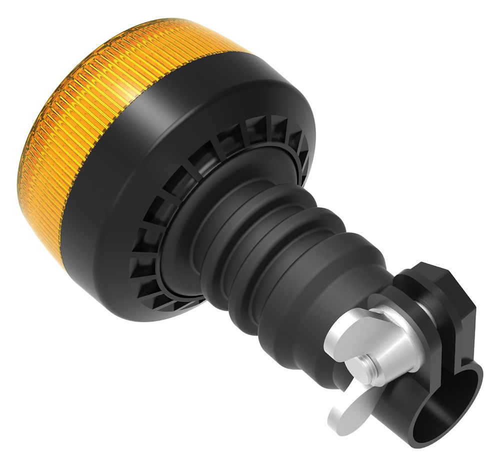 DBG 85mm LED Beacon | Amber (R65) | DIN Pole (Flexi) - [311.025]