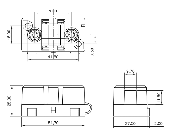 DBG Single Midi/Strip Link Fuse Holder | M5 | Stackable - [220.070D]