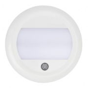 LED Autolamps 13026WMSW (130mm) WHITE 51-LED ROUND Interior Light with Switch 750lm 12/24V