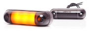 WAS W273.1 BLACK 3 LED Side (Amber) Marker Light | 84mm | Fly Lead - [2327]