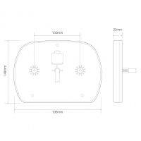 LED Autolamps EU200 Series 12/24V LED Rear Combination Light w/ Triangle Reflex | 195mm | Fly Lead | Right | S/T/I - [EU200R] - Line Drawing