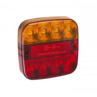 LED Autolamps 99 Series 12/24V Square LED Rear Combination Light w/ Reflex | 107mm | S/T/I - [99ARM]