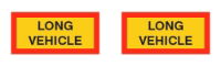 DBG Type 5 (BSAU152) "LONG VEHICLE" Vehicle Marker Board | 525mm x 250mm | Self-adhesive