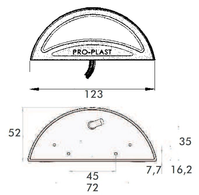 PROPLAST 40-027-004 PRO-REG LED NUMBER PLATE Light (Fly Lead) 24V