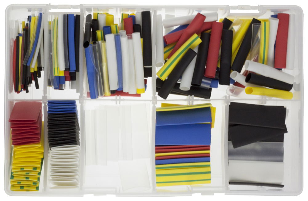 Assorted Heat Shrink Tubing 2:1 | Coloured | Sizes 1.6-12.7mm | Box of 300 - [1023.DB25]