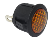 Push-Fit LED Warning Lights | Ø20mm Hole | Amber | 12V | Spade Terminal | Pack of 1 - [210.070]