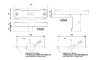 Rubbolite M890 LED Side (Amber) Marker Light (Reflex) w/ Bracket | 124mm | Superseal - [890/23/08] - LD