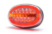 WAS W205DD LED Rear Combination Light w/ Dyn. Indicator | 136mm | Fly Lead | Left/Right | 3 Function - [1432 DD L/P]