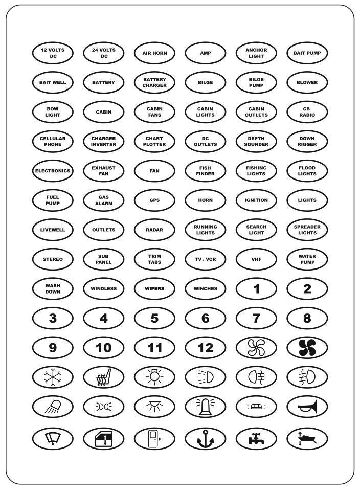 DBG 290.131 Fuse Box Decal Set