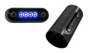 DBG 4-LED Marker Light | Other (Blue) | Dark Bezel | 84mm | Fly Lead | 12/24V - [386.073ND]