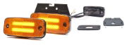 WAS W158 LED Side Marker/CAT5 Indicator (Amber) Light (Reflex) w/ Bracket | Fly Lead - [1137]