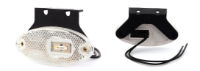 WAS W65 LED Front (White) Marker Light (Reflex) w/ Bracket | Fly Lead - [309Z]