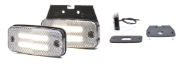 WAS W158 LED Front (White) Marker Light (Reflex) w/ Bracket | Fly Lead + Superseal - [1140SS]