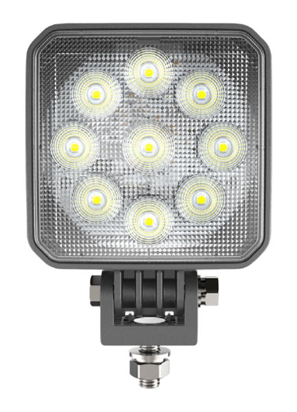 DBG 9-LED Square Work Light | Flood Beam | 3650lm | Fly Lead - [711.056]