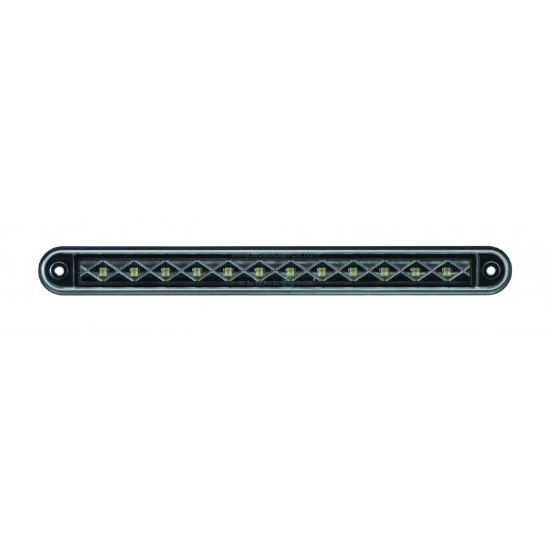 LED Autolamps 235 Series 24V Slim-line LED S/T/I Light | 237mm | Black | Fly Lead - [235BSTI24] - 1