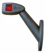 Rubbolite M841 Series LED End-Outline Marker Light w/ Side | LH | 60° Stalk | Vertical Mount | Cable Entry - [841/01/05]