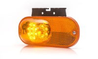 WAS W161 Series LED Side Marker/CAT6 Indicator Light w/ Reflex & Bracket | Fly Lead [1152]