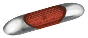 LED Autolamps 68 Series 16-LED Step/Courtesy Light RED (100mm) 12V - 68R