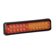 LED Autolamps 200 Series 12/24V Slim-line LED S/T/I Light | 200mm | Fly Lead | Black - [200BSTIME]