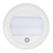 LED Autolamps 13026WM-PIR (130mm) WHITE 51-LED ROUND Interior Light with PIR Sensor 750lm 12/24V