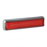 LED Autolamps 200 Series 12/24V Slim-line LED Stop/Tail Light | 200mm | Chrome | Fly Lead - [200CRME]