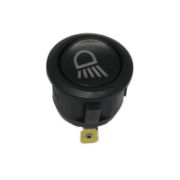 20mm Round Rocker Switch | ON/OFF | Amber LED | Work Light Legend | Pack of 1 - [270.136]