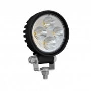 LED Autolamps 8312 Compact Round 4-LED 500lm Work Flood Light Black 12/24V - 8312BM