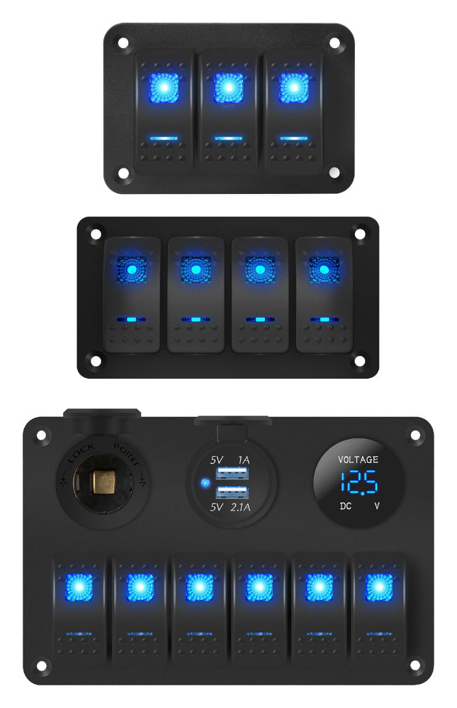 DBG ON/OFF Rocker Switches w/ Mounting Panel