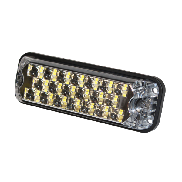 ECCO 3812 Series White (R10) 20-LED Strobe Warning Light | 12/24V | Pack of 1 - [3812C]