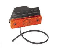 Aspock 31-2214-027 FLATPOINT I LED SIDE MARKER Light with REFLECTOR 90° Front Bracket (1.0m Flat Cable) 24V